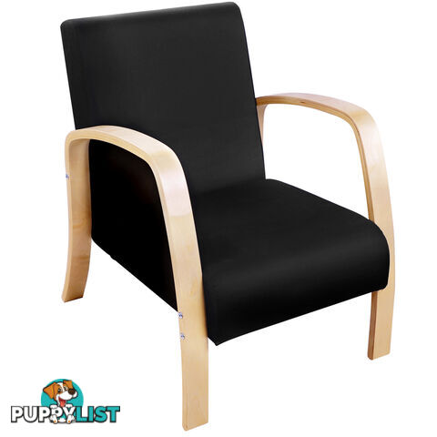 Birch Plywood Fabric Sofa Arm Chair Black