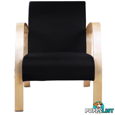 Birch Plywood Fabric Sofa Arm Chair Black