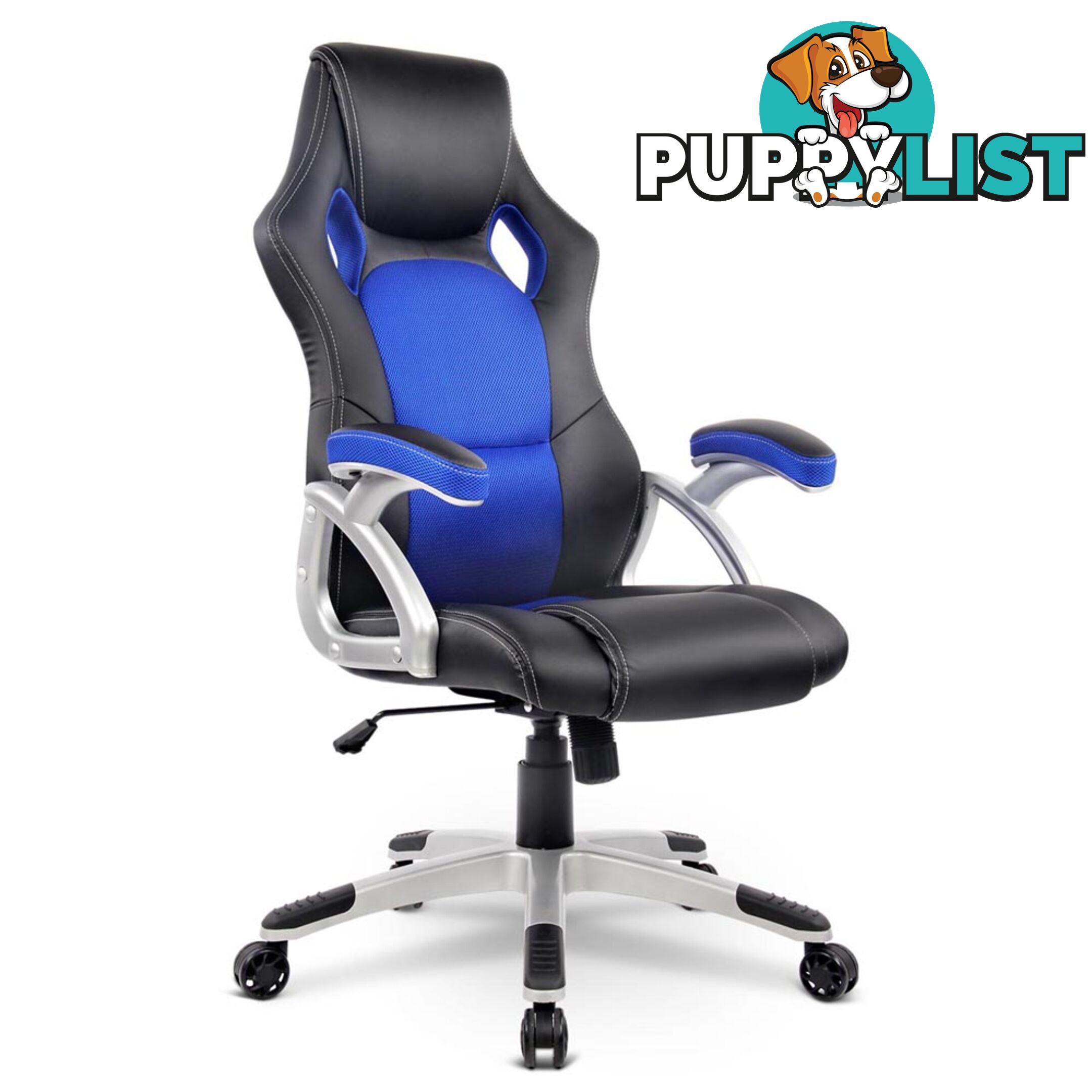 PU Leather & Mesh Racing Style Office Chair