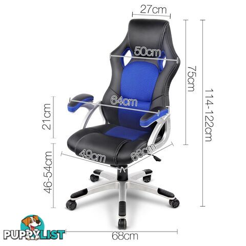 PU Leather & Mesh Racing Style Office Chair