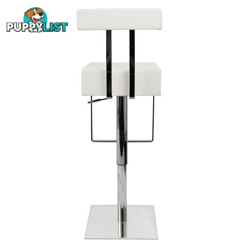 PU Leather Stainless Steel Bar stool - White