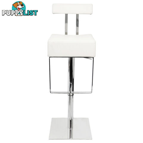 PU Leather Stainless Steel Bar stool - White