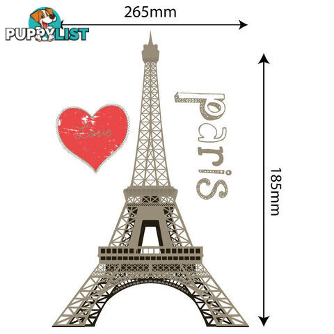 Medium Size Paris Eiffel Tower Wall Stickers - Totally Movable