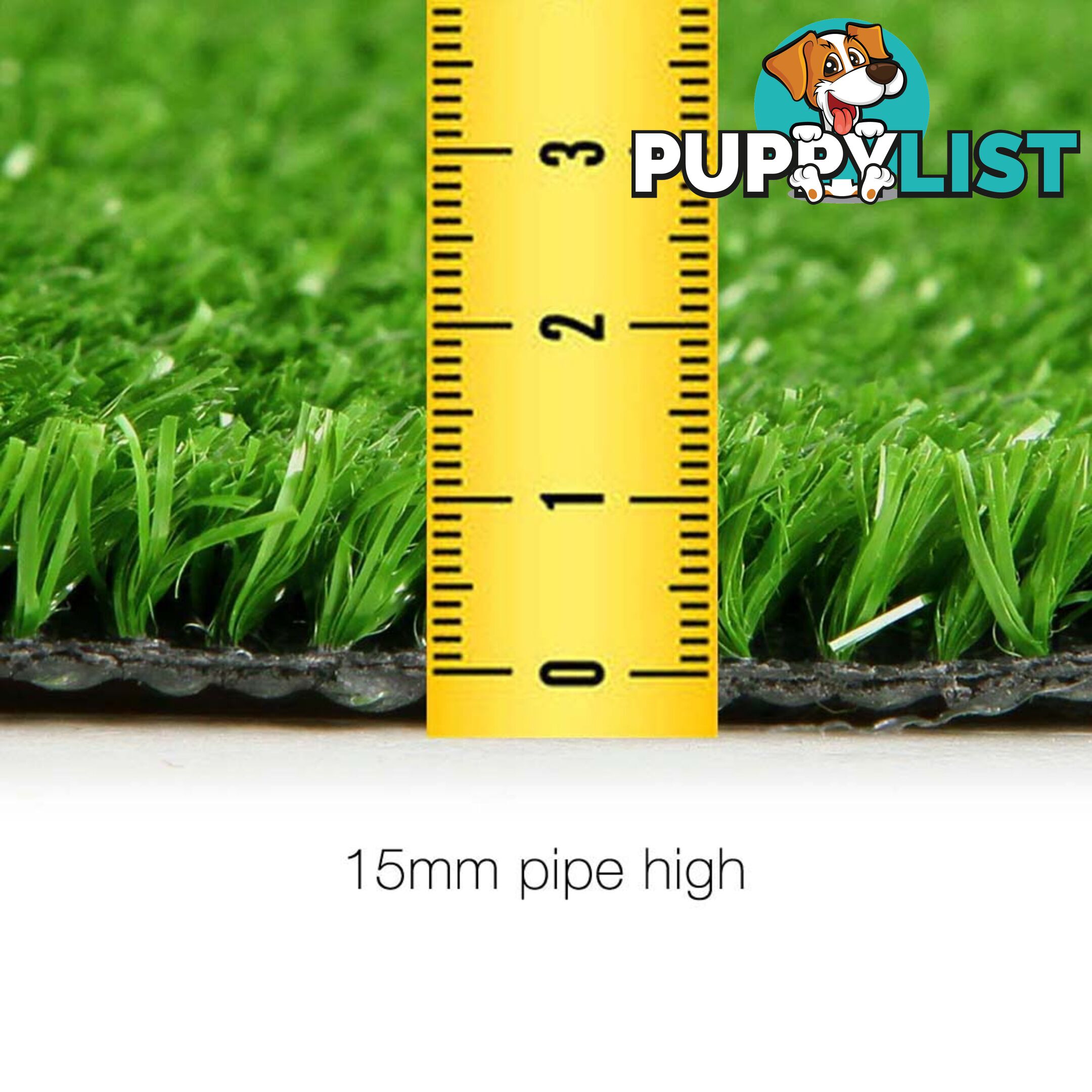 Artificial Grass 10 SQM Polypropylene Lawn Flooring 15mm Green