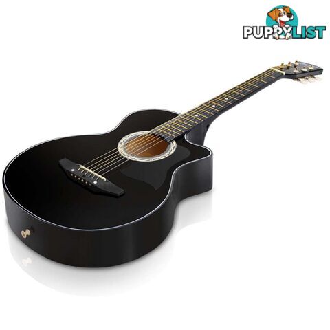 38 Inch Wooden Acoustic Guitar Black