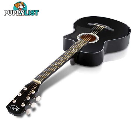 38 Inch Wooden Acoustic Guitar Black