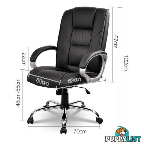 Executive PU Leather Office Computer Chair Black