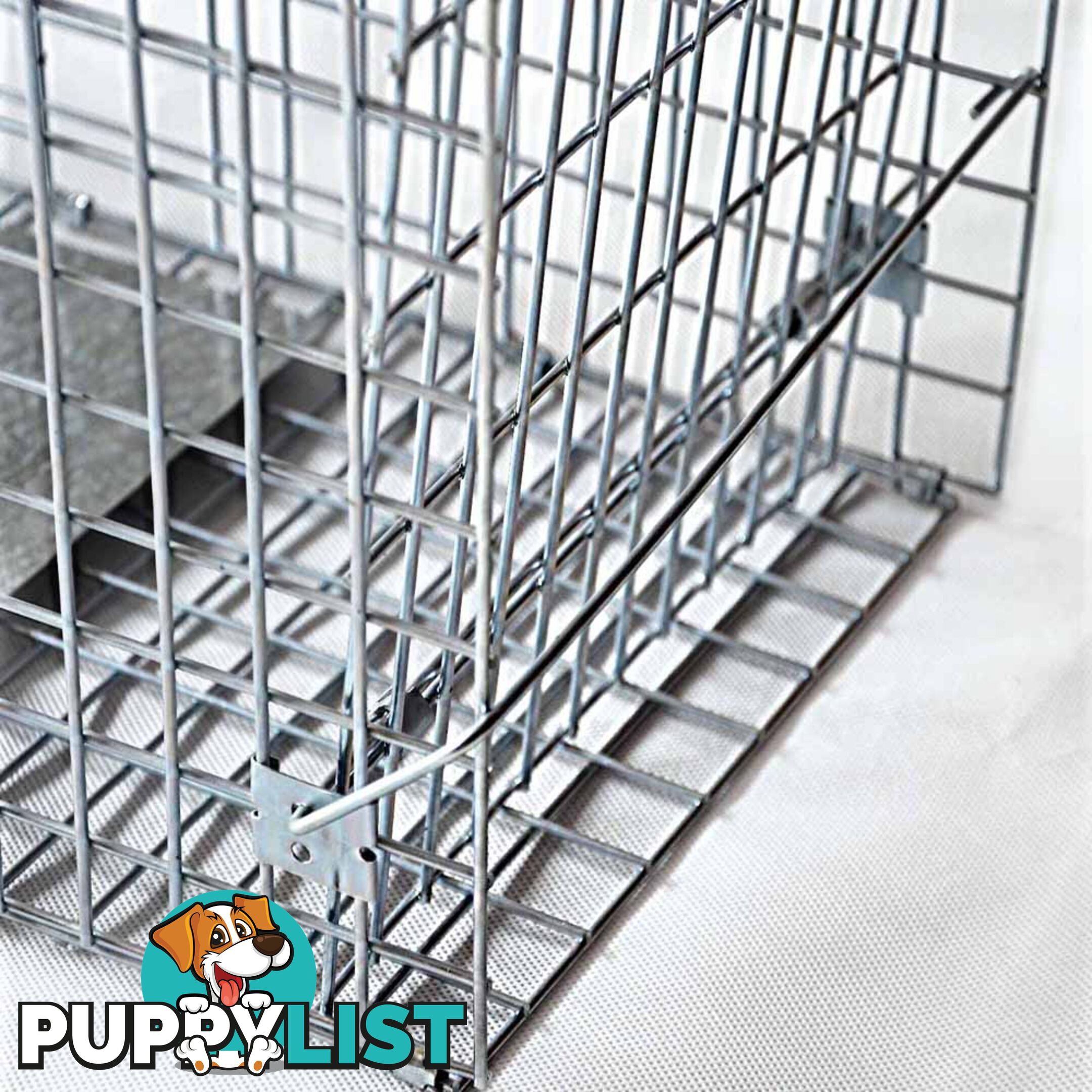 Set of 2 Humane Animal Trap Cage 66 x 23 x 25cm Silver