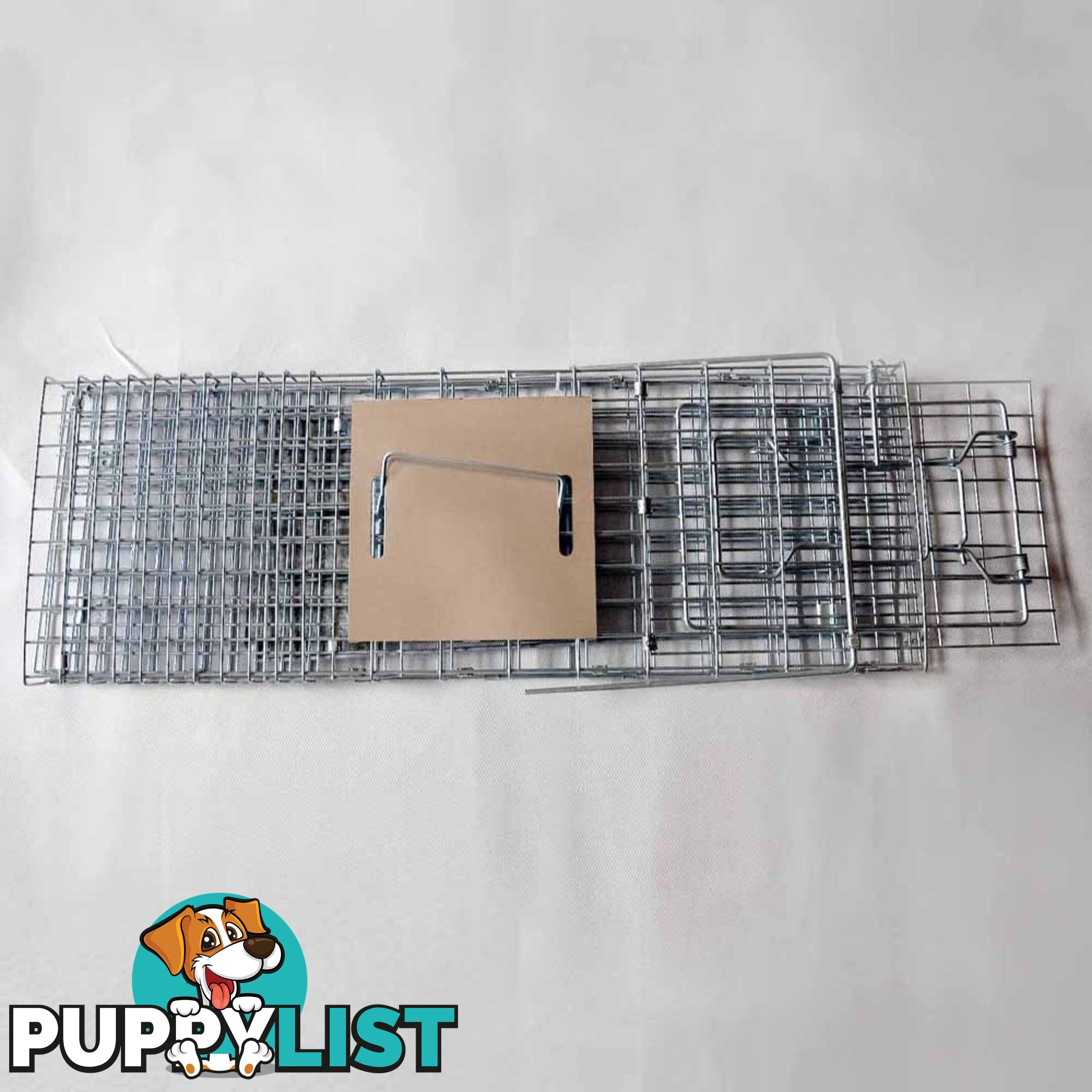 Set of 2 Humane Animal Trap Cage 66 x 23 x 25cm Silver