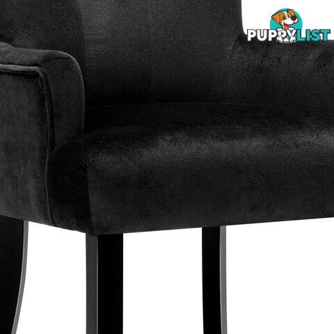 French Provincial Dining Chair - Black