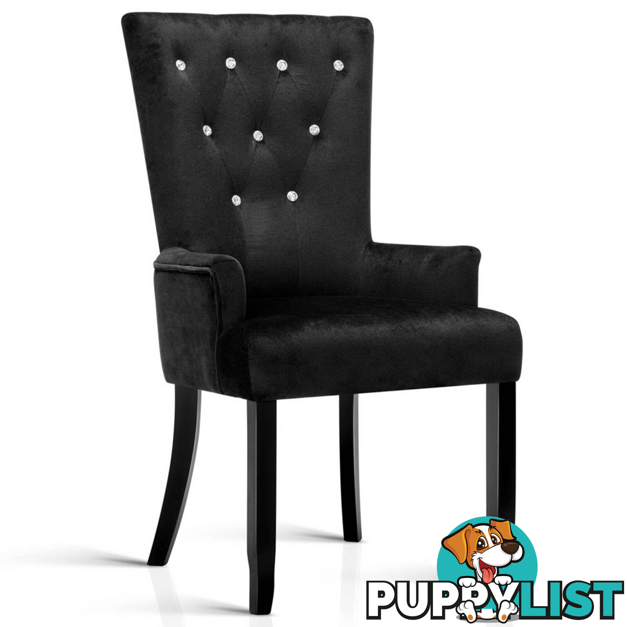 French Provincial Dining Chair - Black