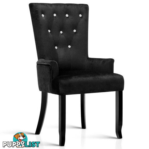 French Provincial Dining Chair - Black