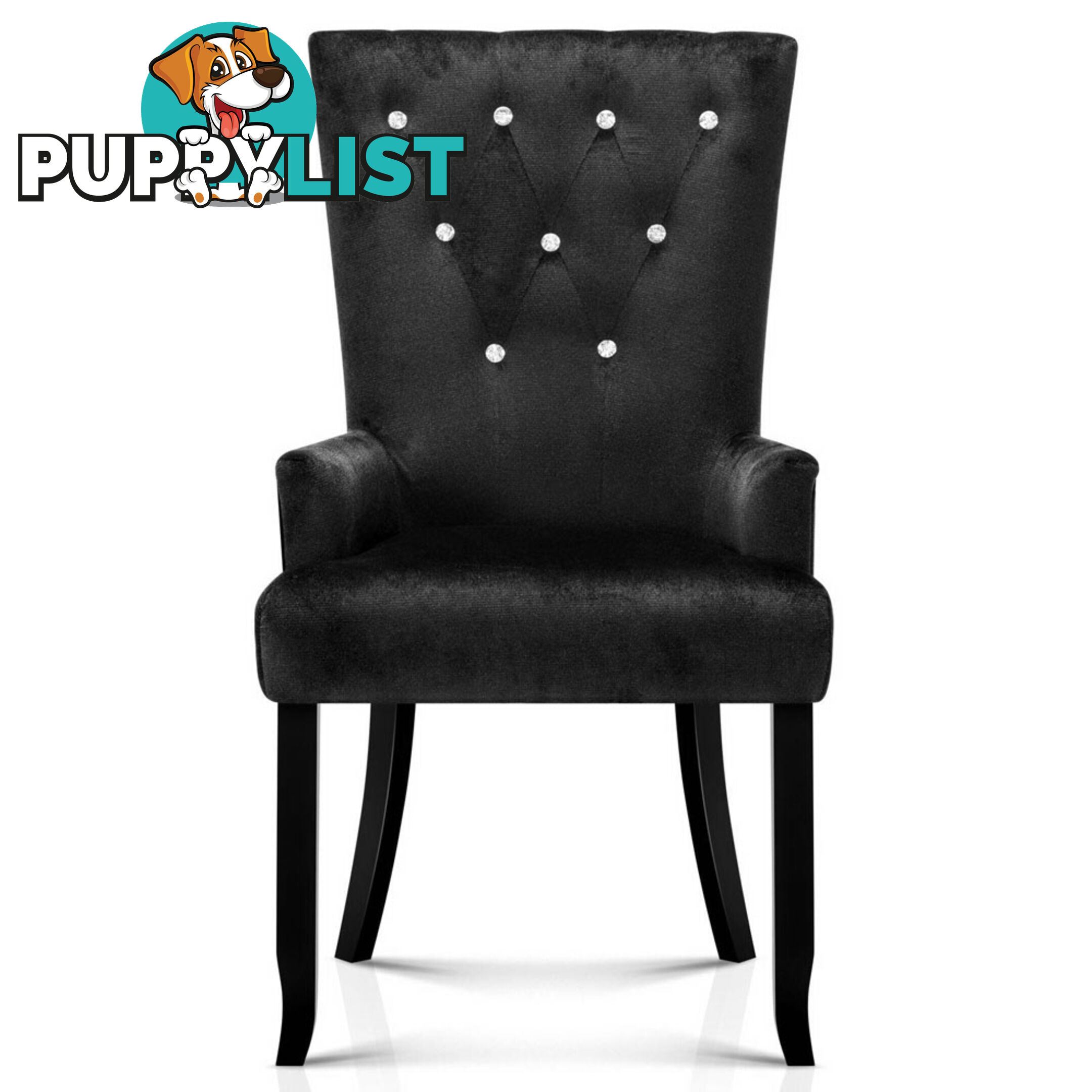 French Provincial Dining Chair - Black