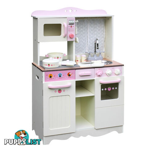 Children Wooden Kitchen Play Set Off White