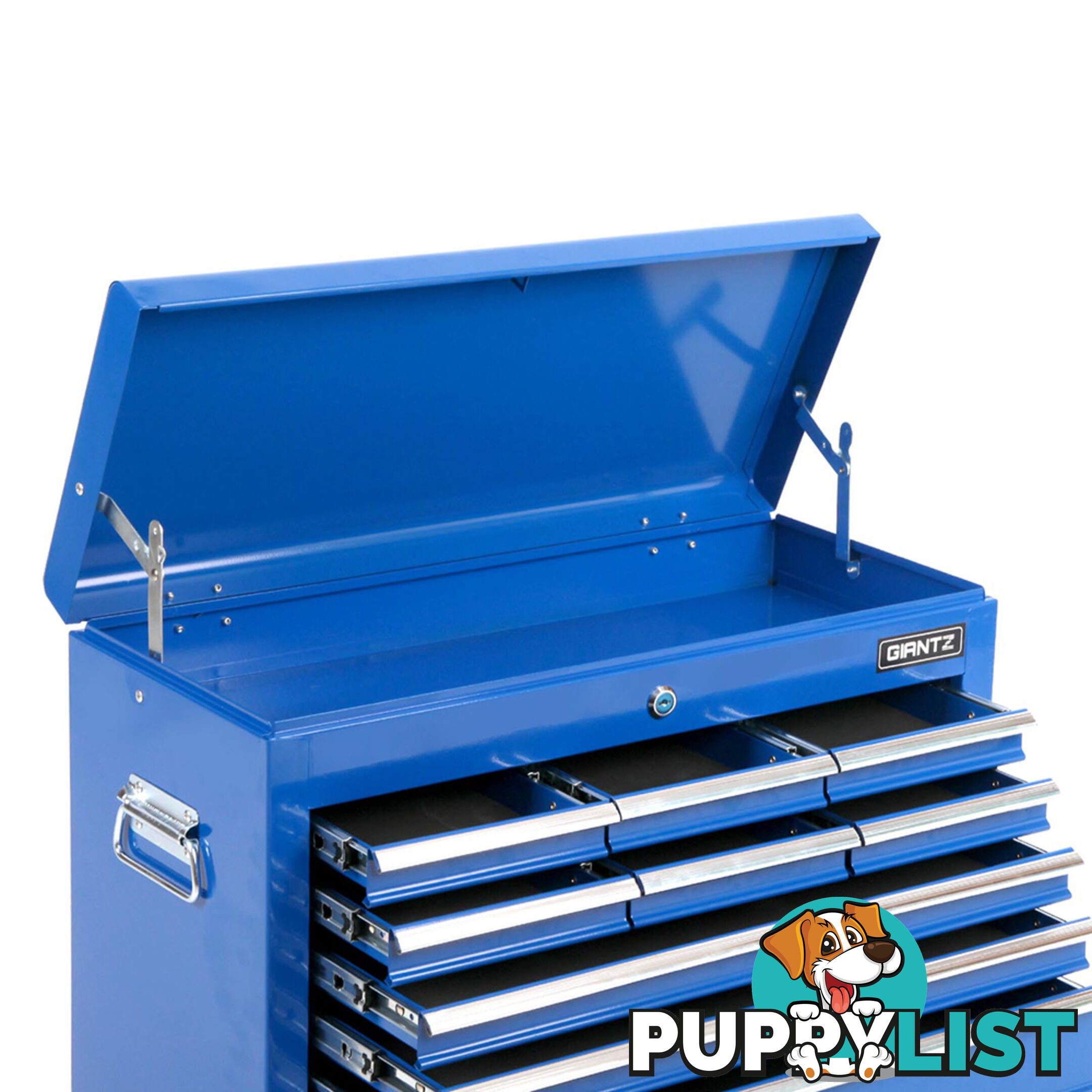 9 Drawers Tool Box Chest Blue