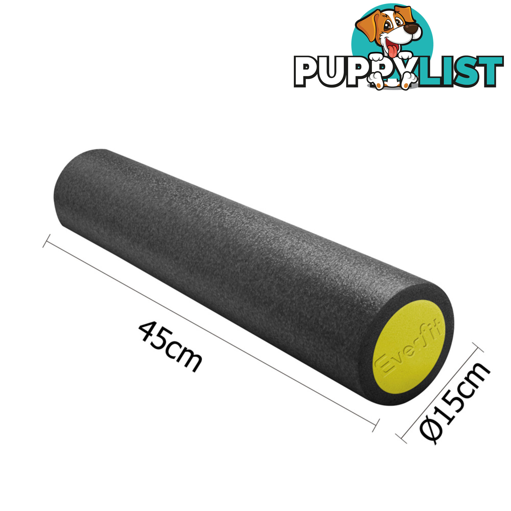 Foam Roller 45 x 15cm Black