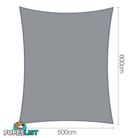 Heavy Duty 280GSM Shade Sail Canopy 5 x 6 M Grey