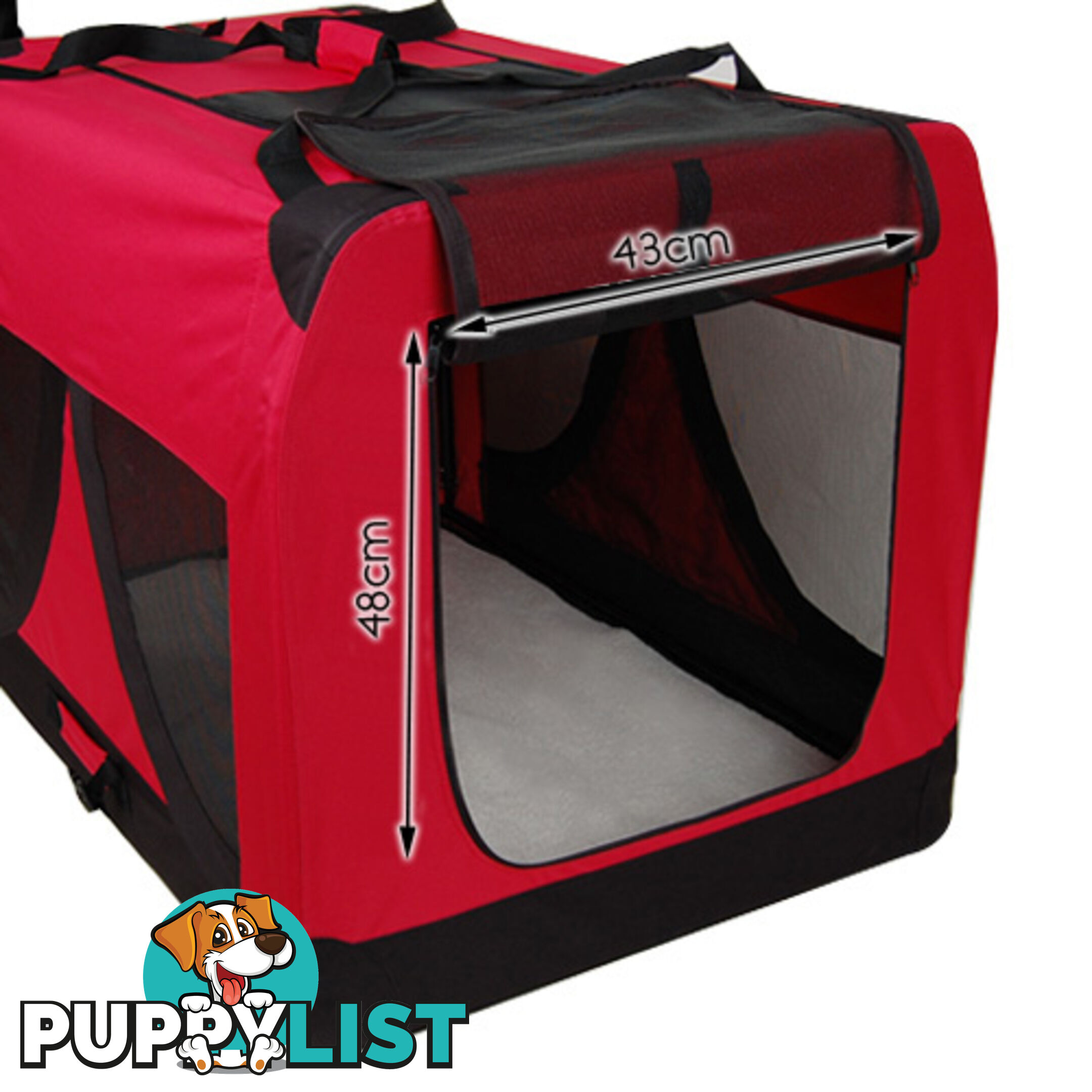 Extra Large Portable Soft Pet Dog Crate Cage Kennel Red