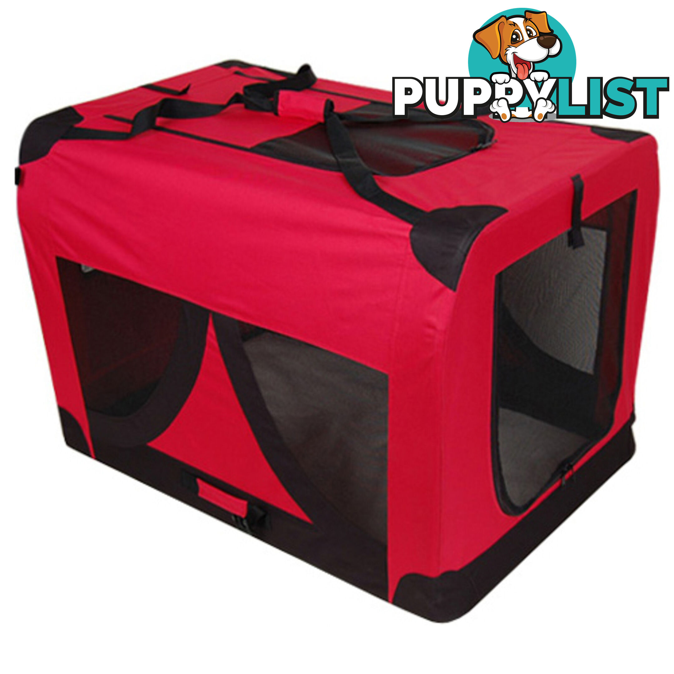 Extra Large Portable Soft Pet Dog Crate Cage Kennel Red