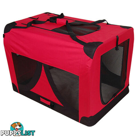 Extra Large Portable Soft Pet Dog Crate Cage Kennel Red