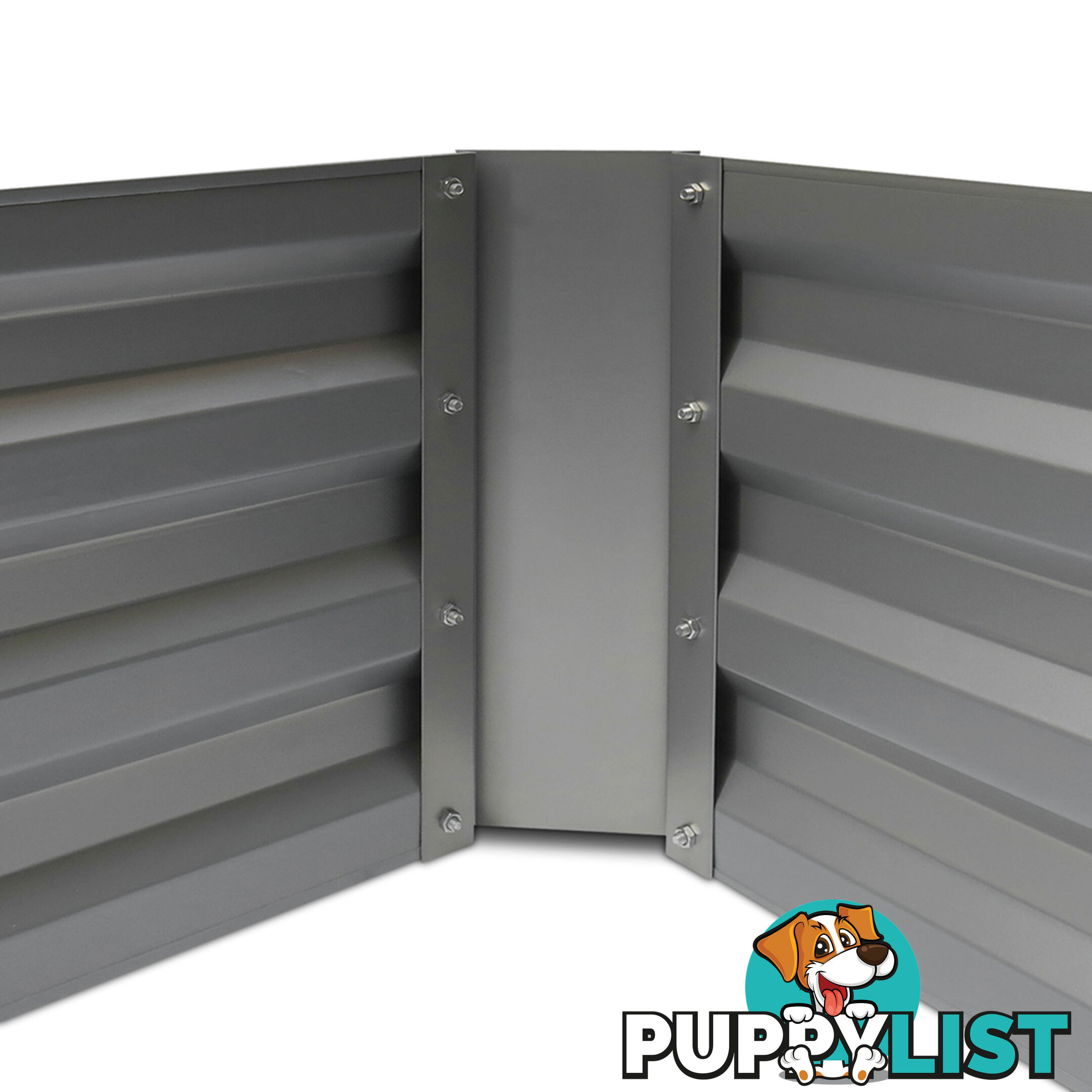 Galvanised Raised Garden Bed - 150 x 90 x 30cm - Aluminium Grey