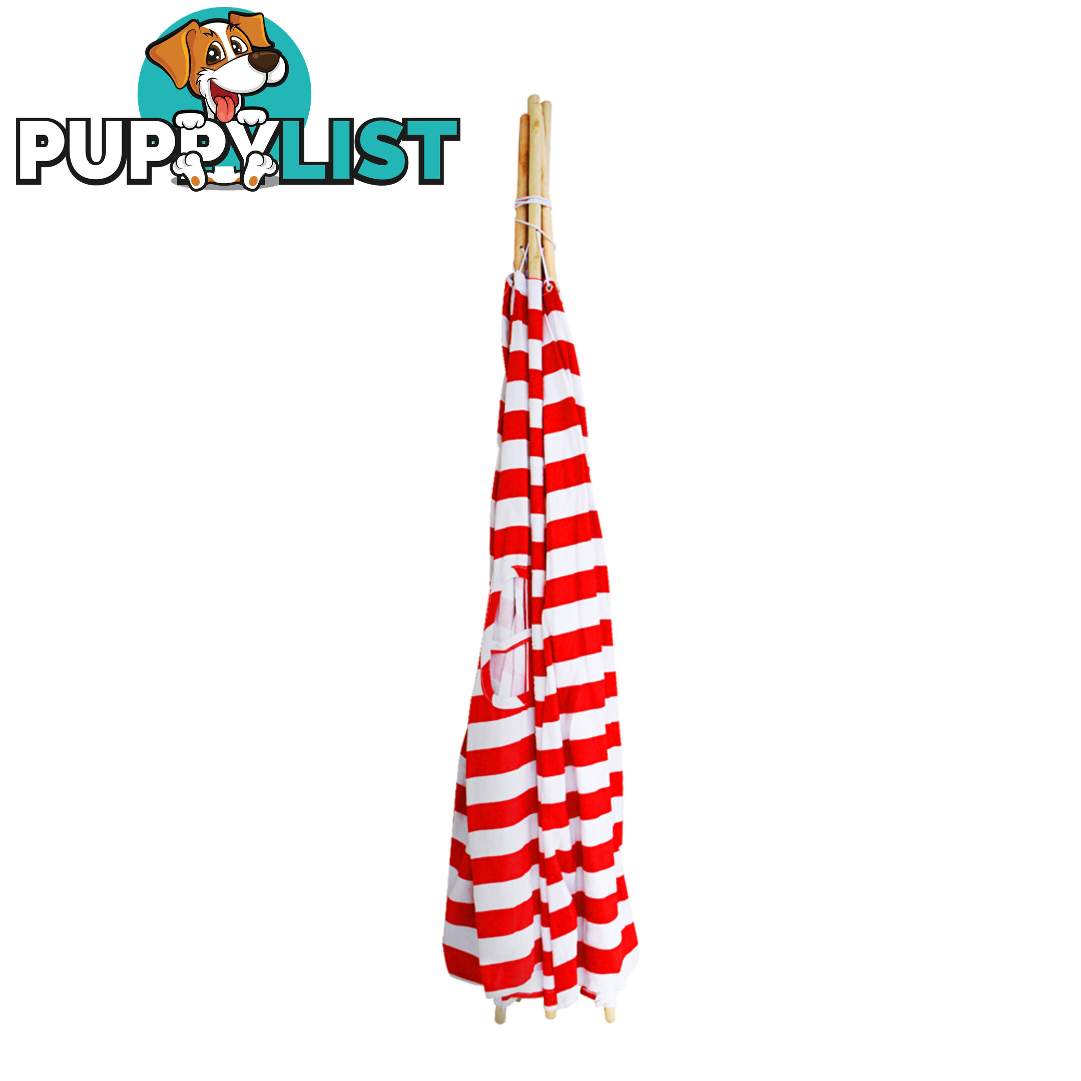 4 Poles Teepee Tent w/ Storage Bag Red