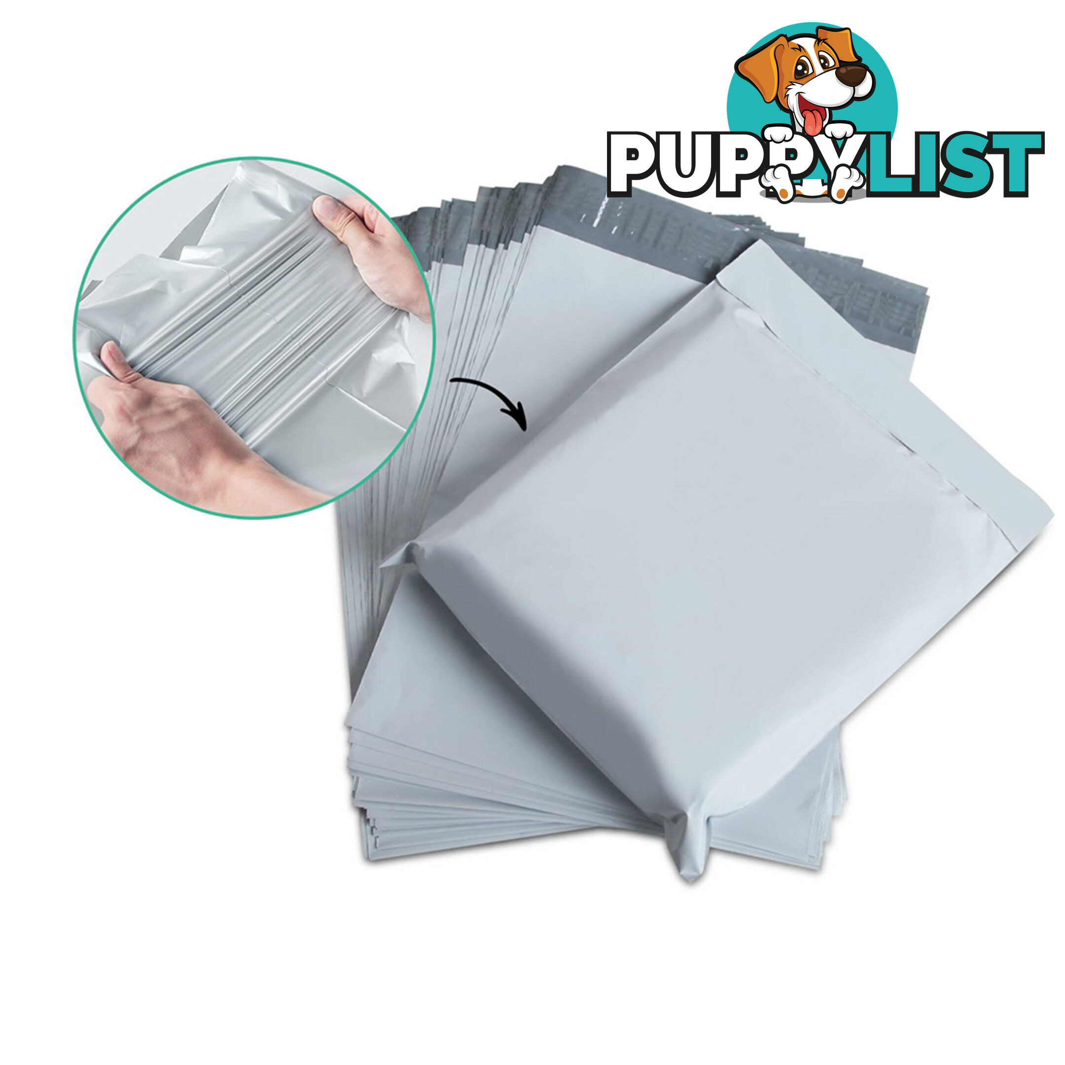 Set of 200 Poly Mailer Bags - 310 x 405mm