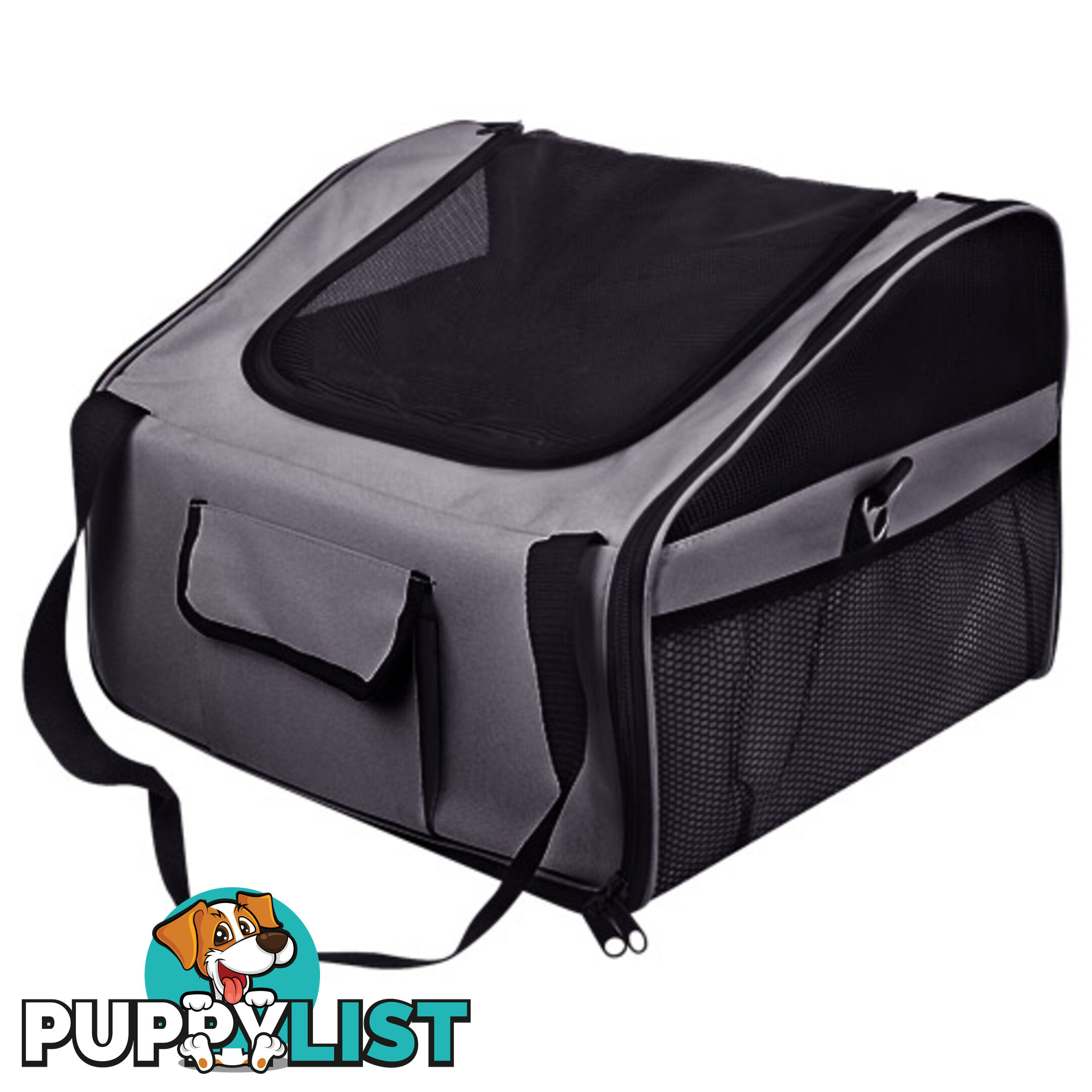 Pet Dog Cat Car Seat Carrier Travel Bag Small Grey