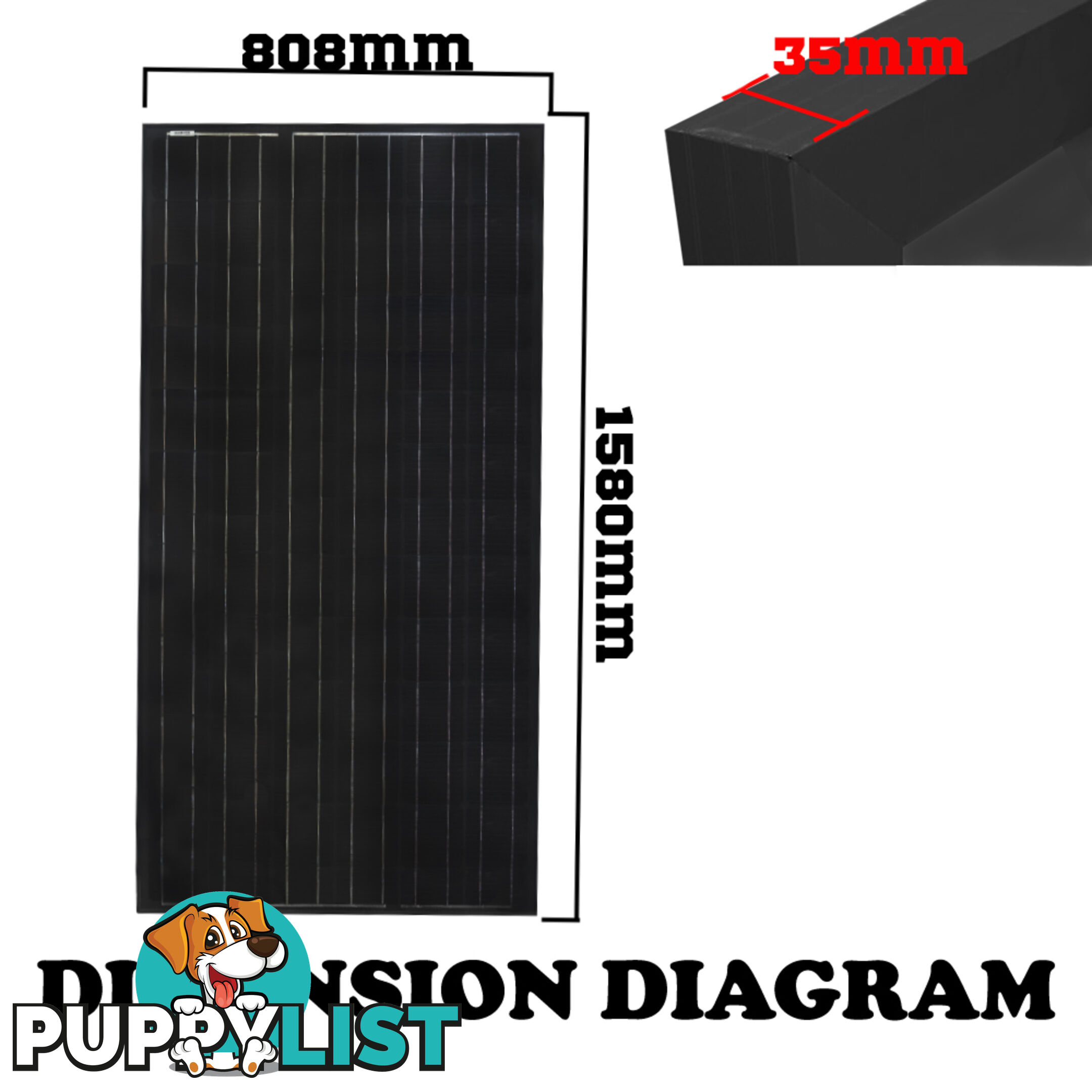 12V 220W Black Solar Panel Kit Caravan Camping Power Battery Charging