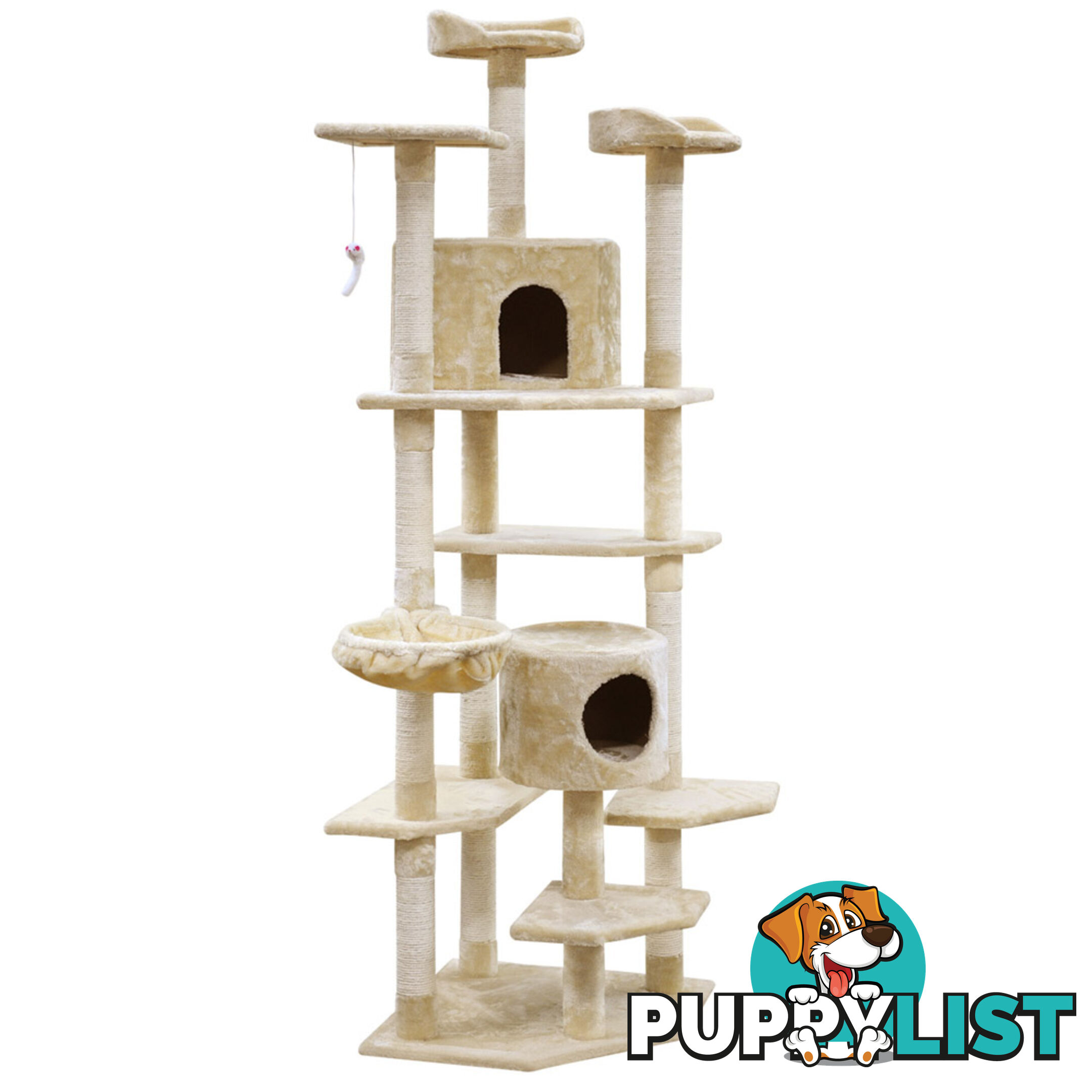 Cat Scratching Poles Post Furniture Tree House Beige