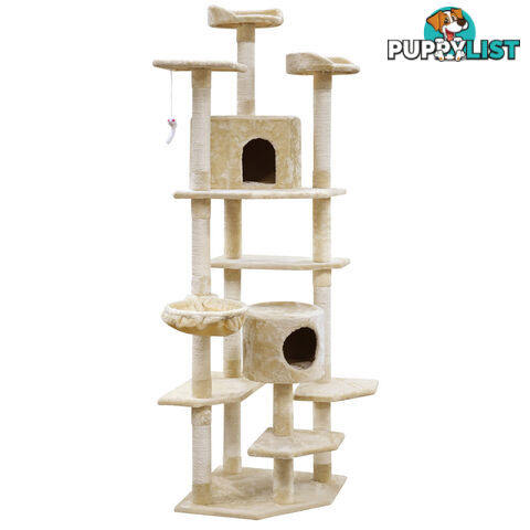 Cat Scratching Poles Post Furniture Tree House Beige