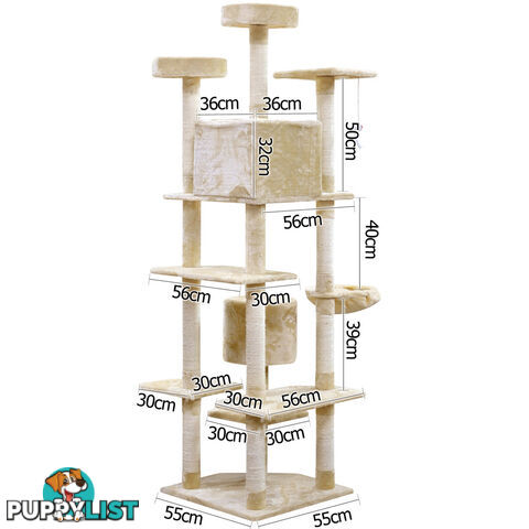 Cat Scratching Poles Post Furniture Tree House Beige