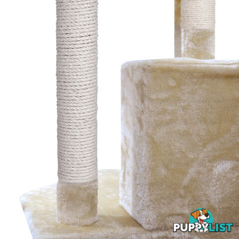 Cat Scratching Poles Post Furniture Tree House Beige