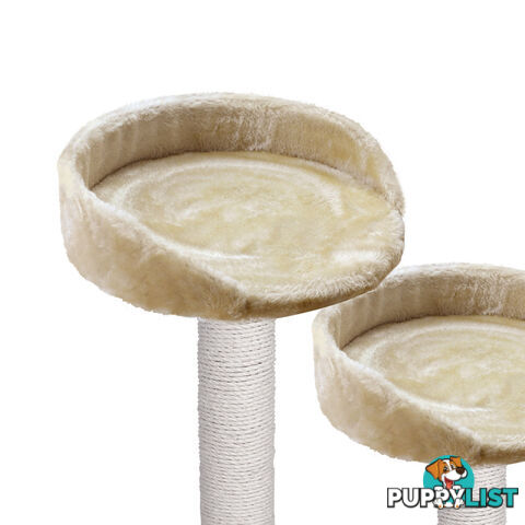 Cat Scratching Poles Post Furniture Tree House Beige