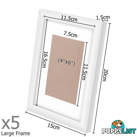 26 pcs Photo Frames Set Wall White