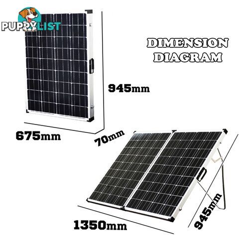 250W FOLDING SOLAR PANEL KIT 12V CARAVAN BOAT CAMPING POWER MONO CHARGING HOME