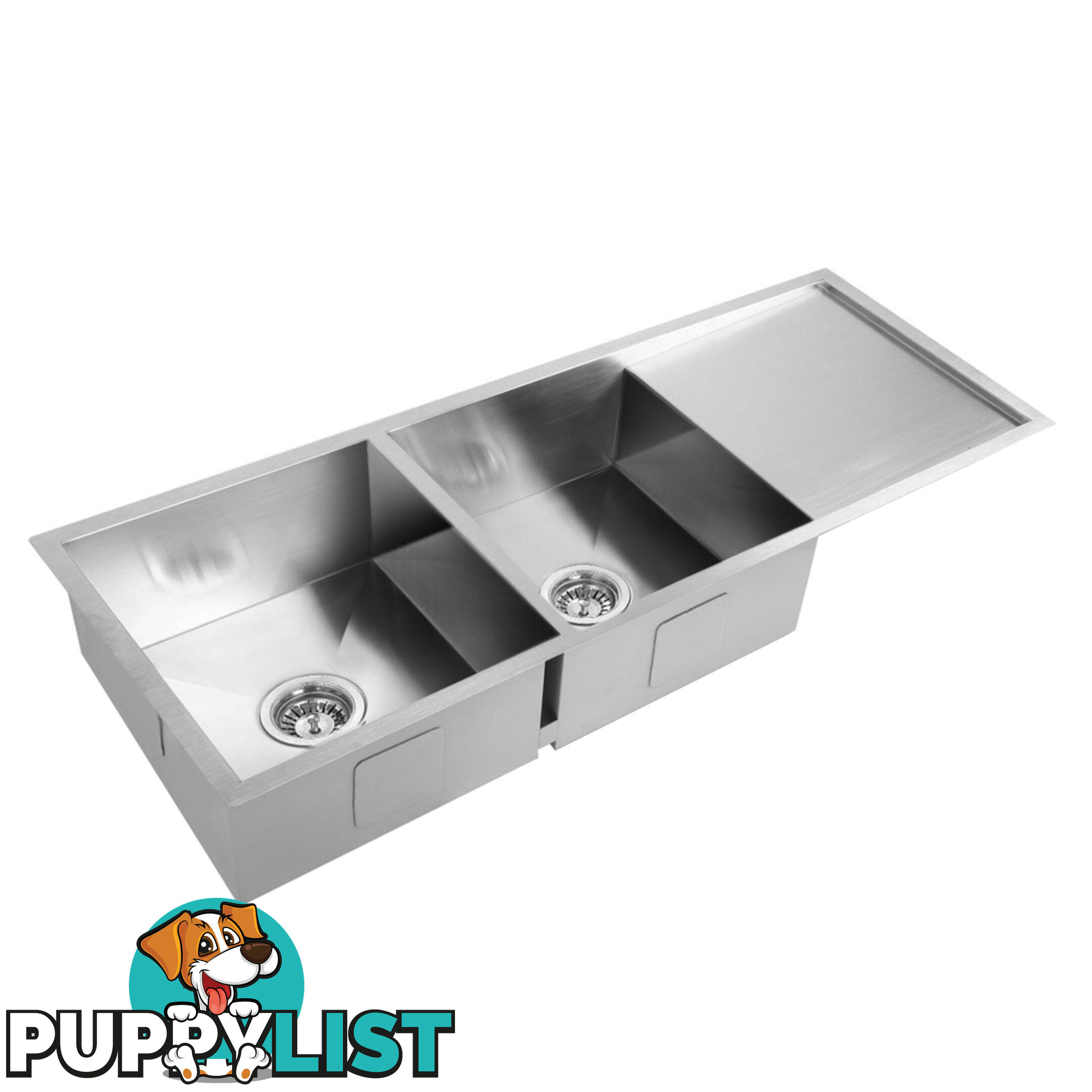 Stainless Steel Kitchen/Laundry Sink w/ Strainer Waste 1114 x 450mm