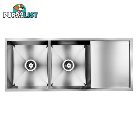 Stainless Steel Kitchen/Laundry Sink w/ Strainer Waste 1114 x 450mm