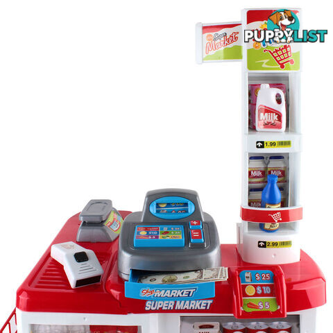 Supermarket Pretend Play Set Red White