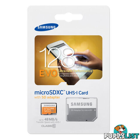 Samsung 128GB EVO Micro SDXC up to 48MB/s with Adapter (MB-MP128DA/AM)