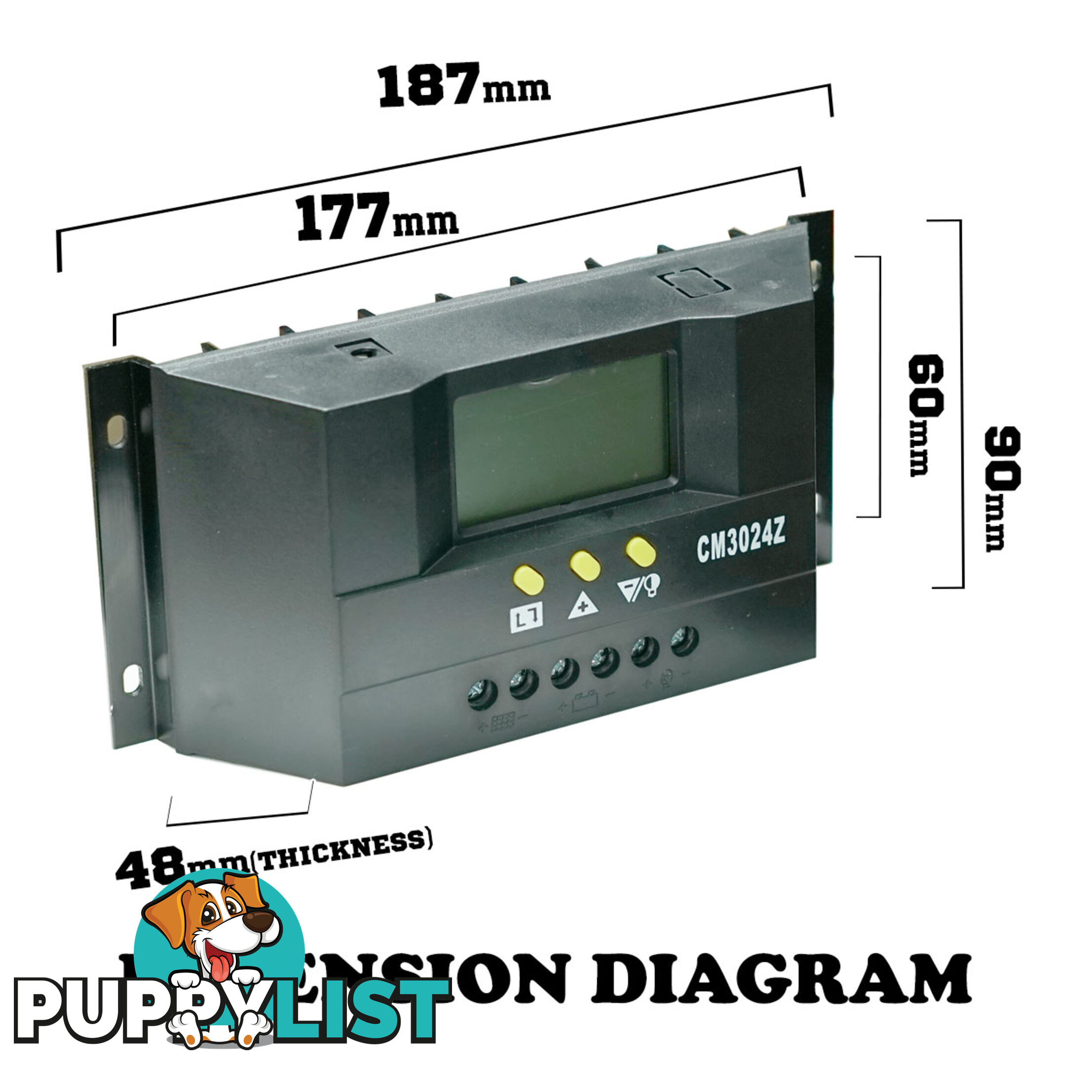 30A 12V-24V LCD Display PWM Solar Panel Regulator Charge Controller Battery Auto