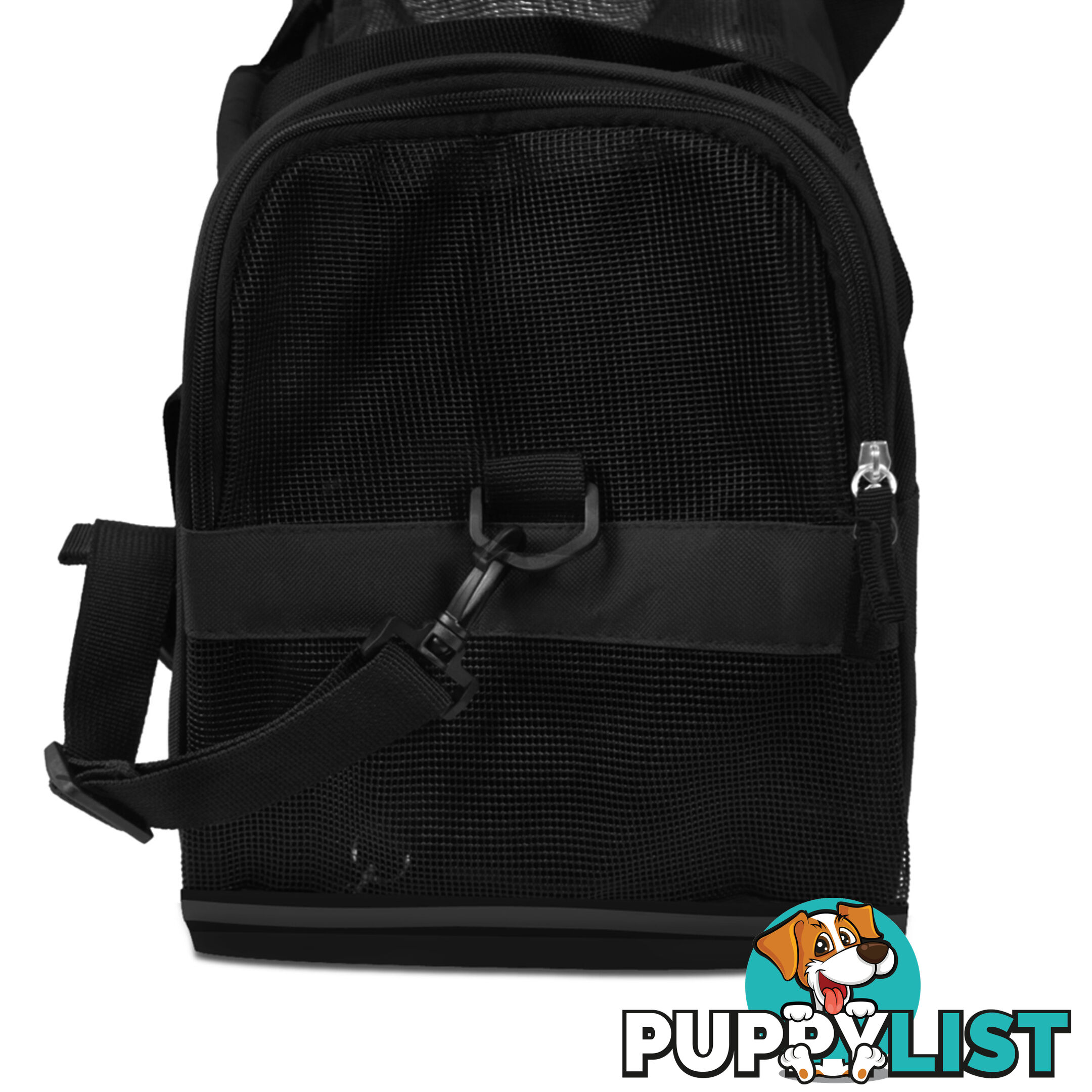 Portable Pet Carrier with Safety Leash - Black