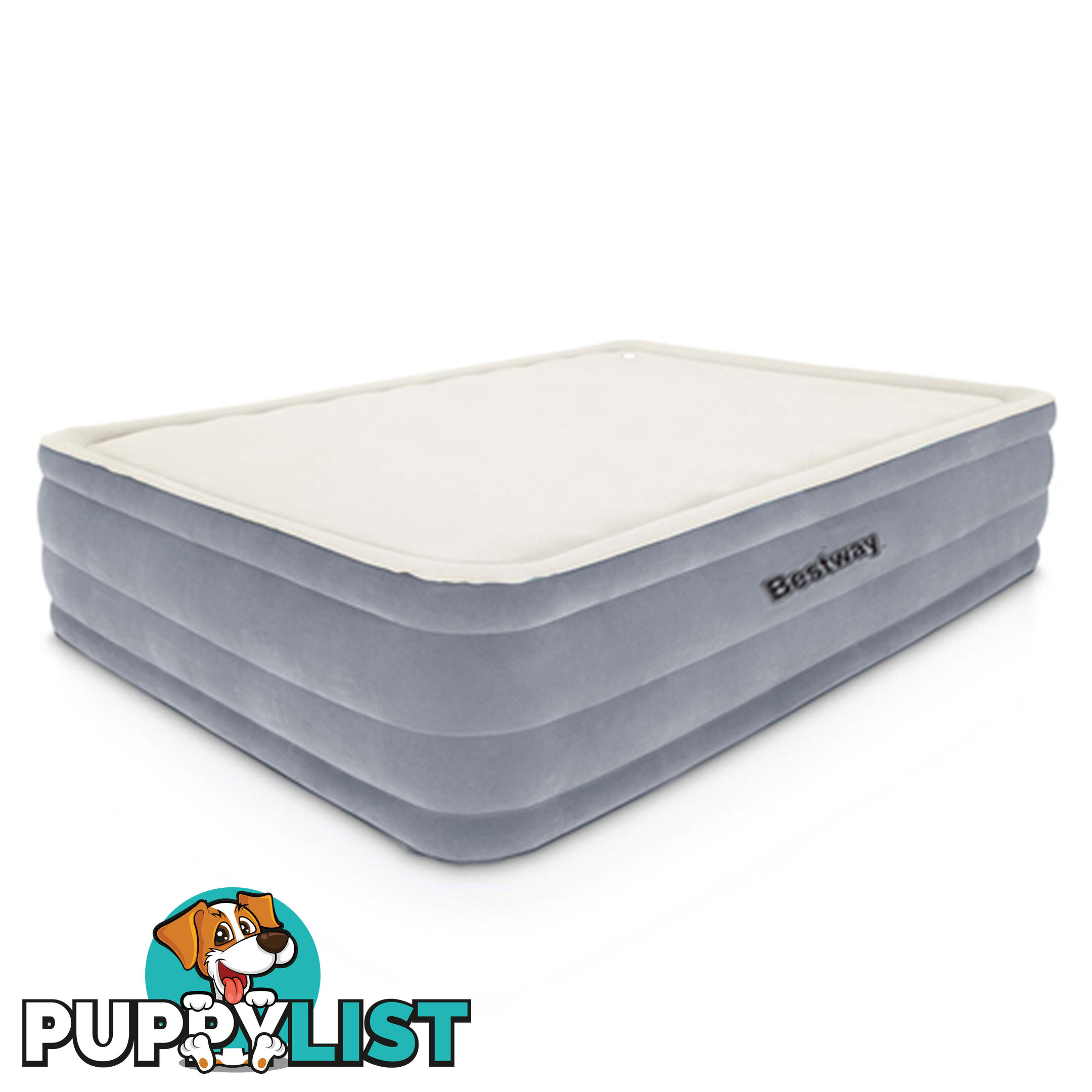 Bestway Queen Inflatable Air Mattress Bed w/ Built-in Electric Pump Grey