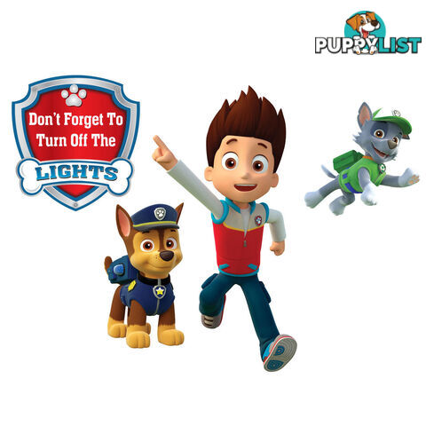 Skye Paw Patrol Light Switch Wall Stickers - Totally Movable