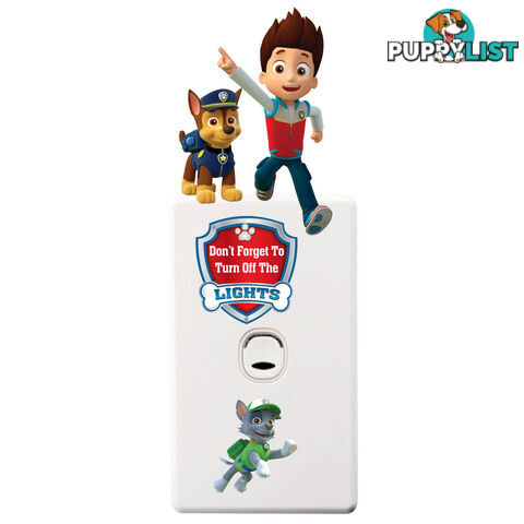 Skye Paw Patrol Light Switch Wall Stickers - Totally Movable