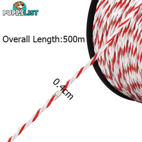 500m Roll Electric Fence Energiser Poly Rope