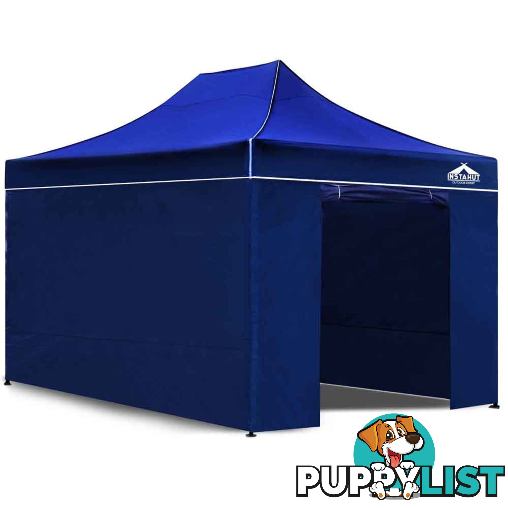 3x4.5 Pop Up Gazebo Hut with Sandbags Blue