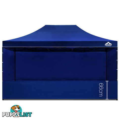 3x4.5 Pop Up Gazebo Hut with Sandbags Blue