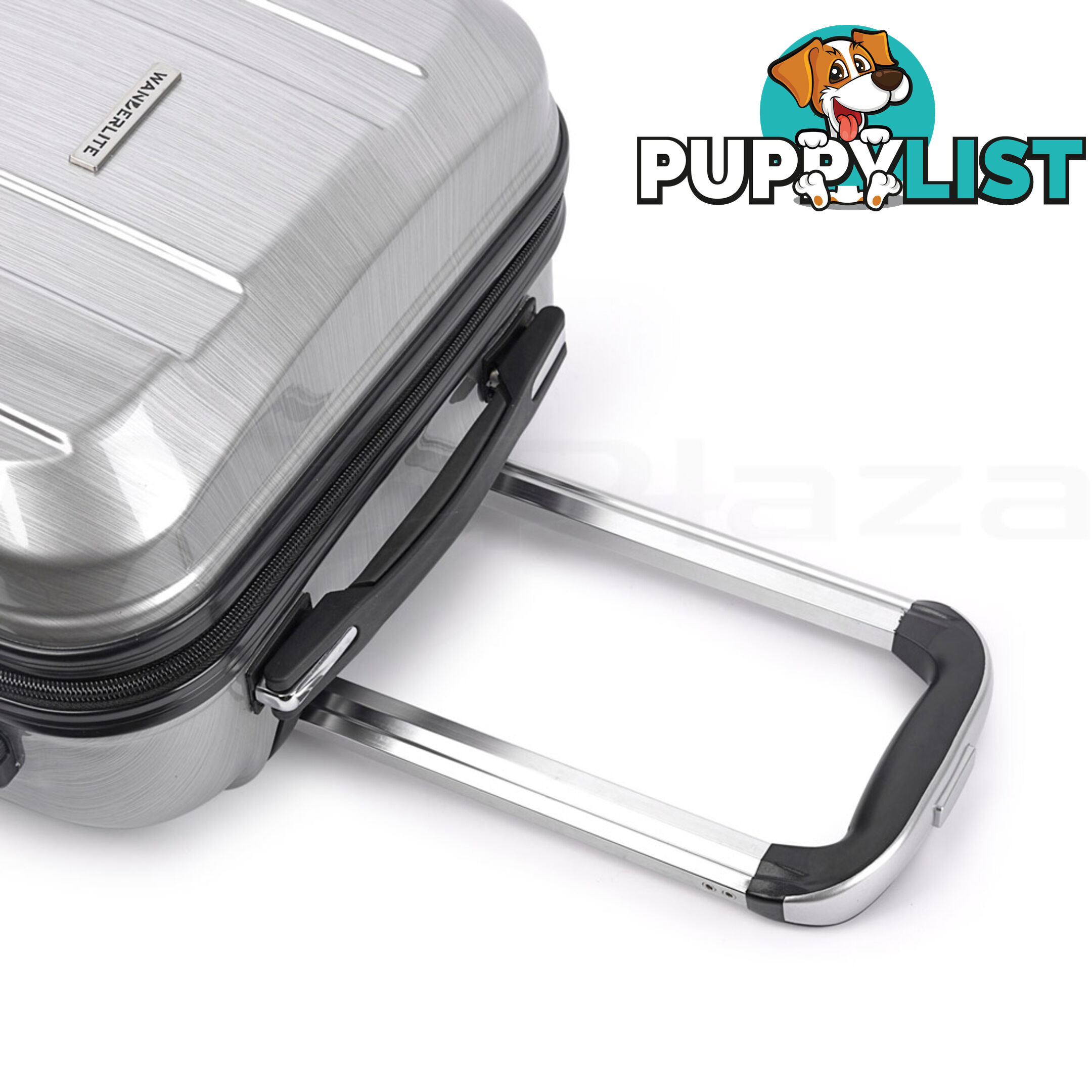 Hard Shell Travel Luggage with TSA Lock Silver