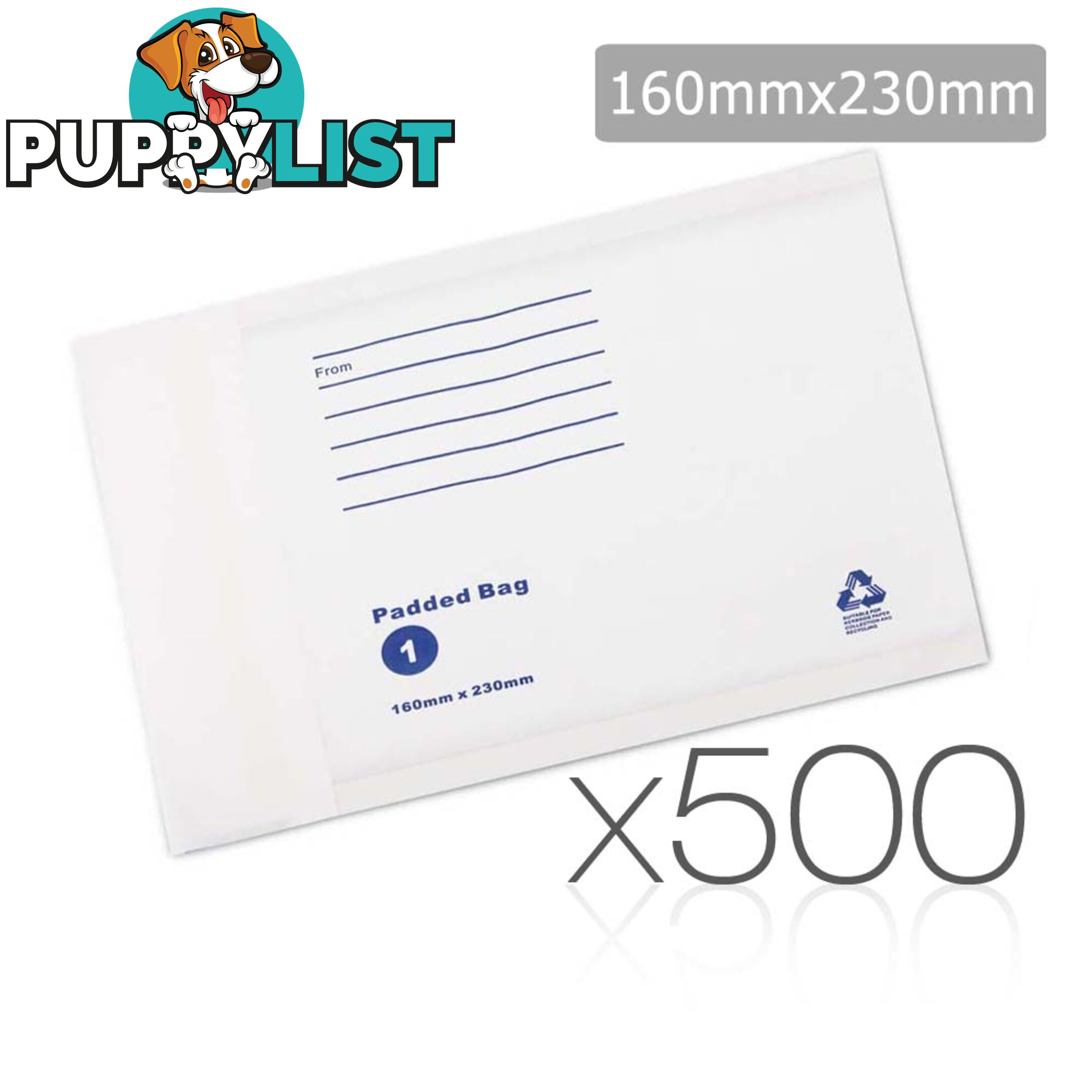 Bubble Padded Mail Envelopes 500pcs 160mm x 230mm